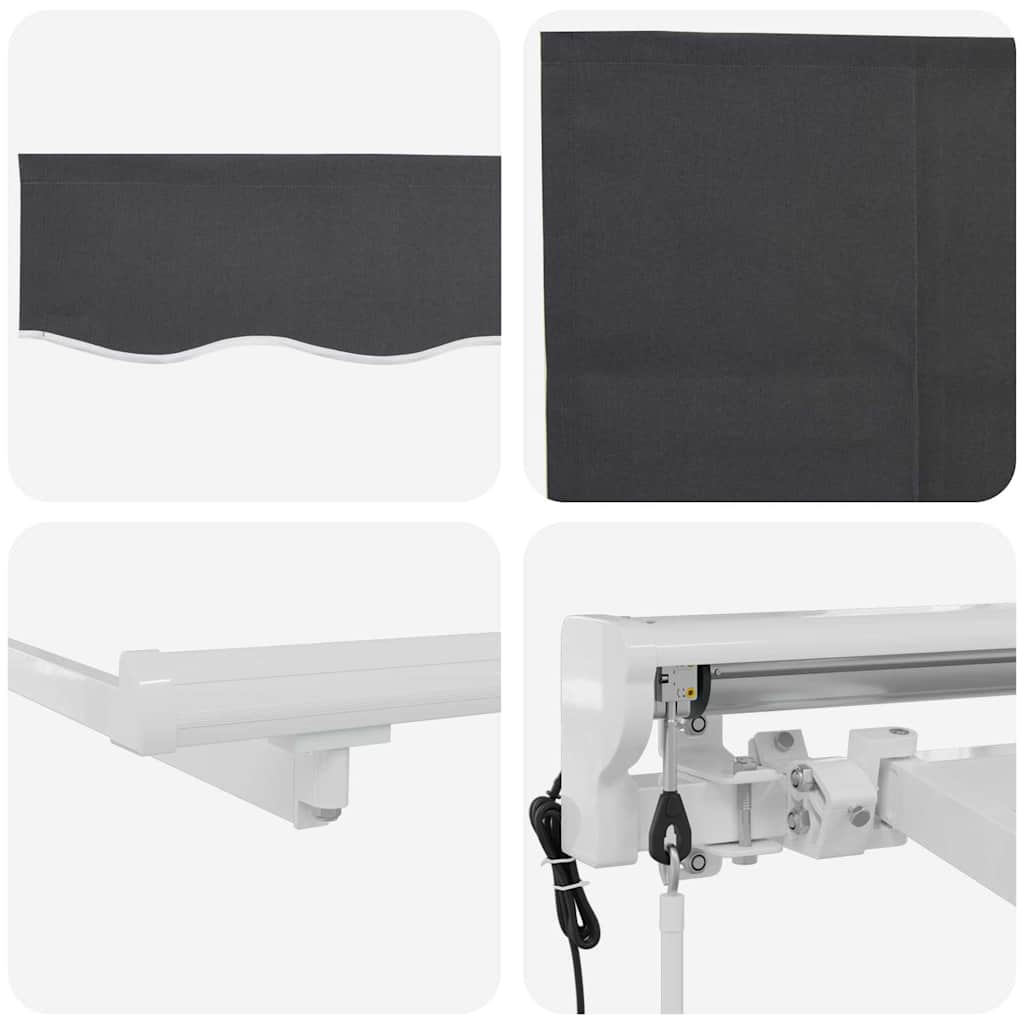 Einziehbare Markise Anthrazit 350 x 200 cm