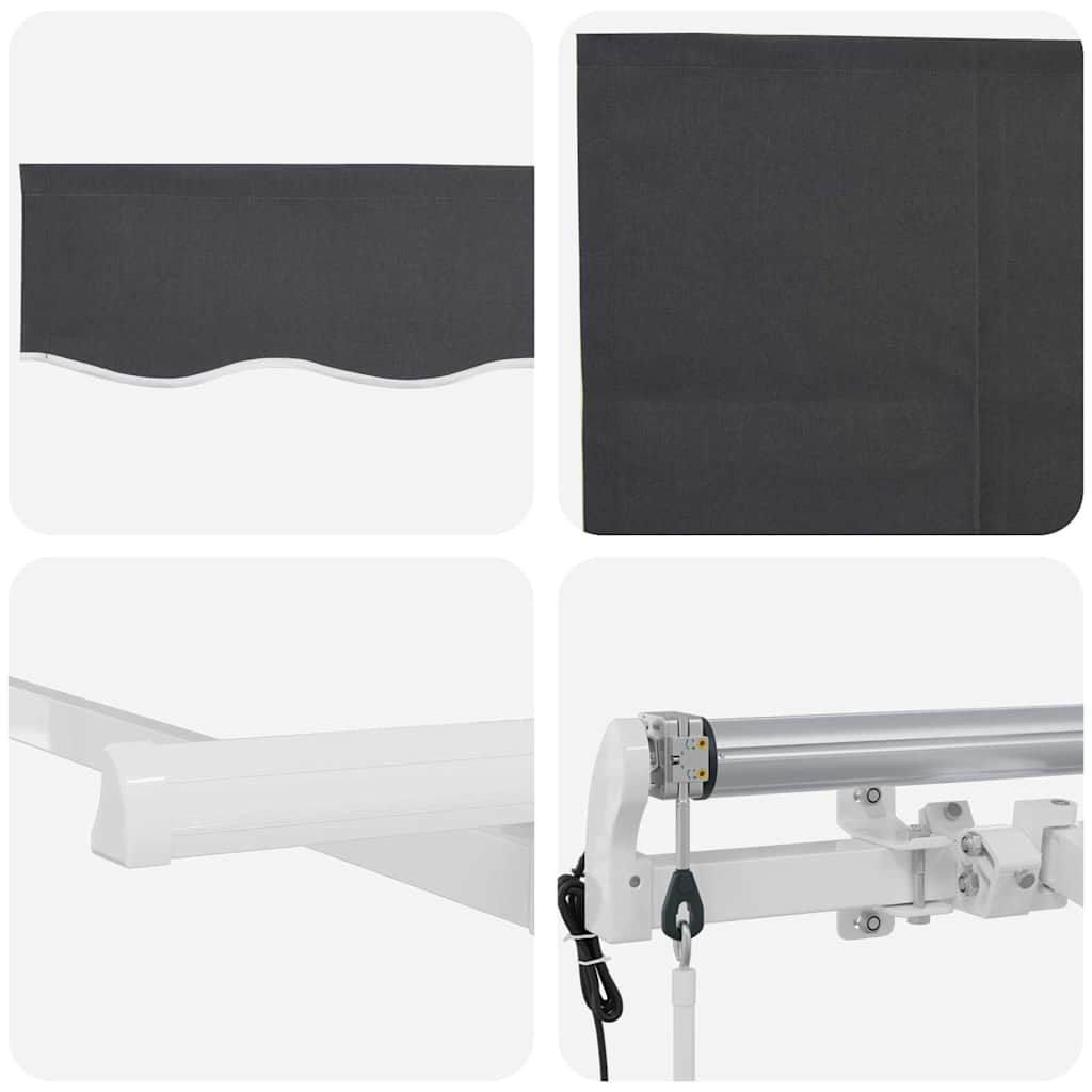 Einziehbare Markise Anthrazit 350 x 200 cm