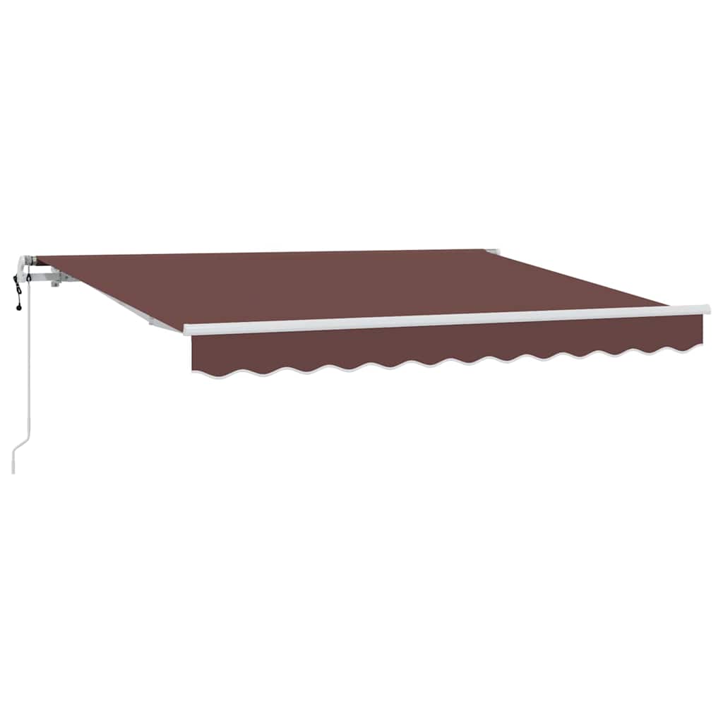 Einziehbare Markise Braun 350 x 200 cm Stoff