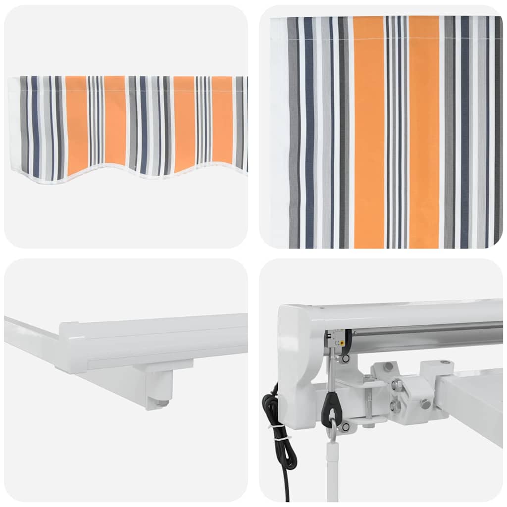 Markisenrahmen Blau und Orange 350 x 200 cm