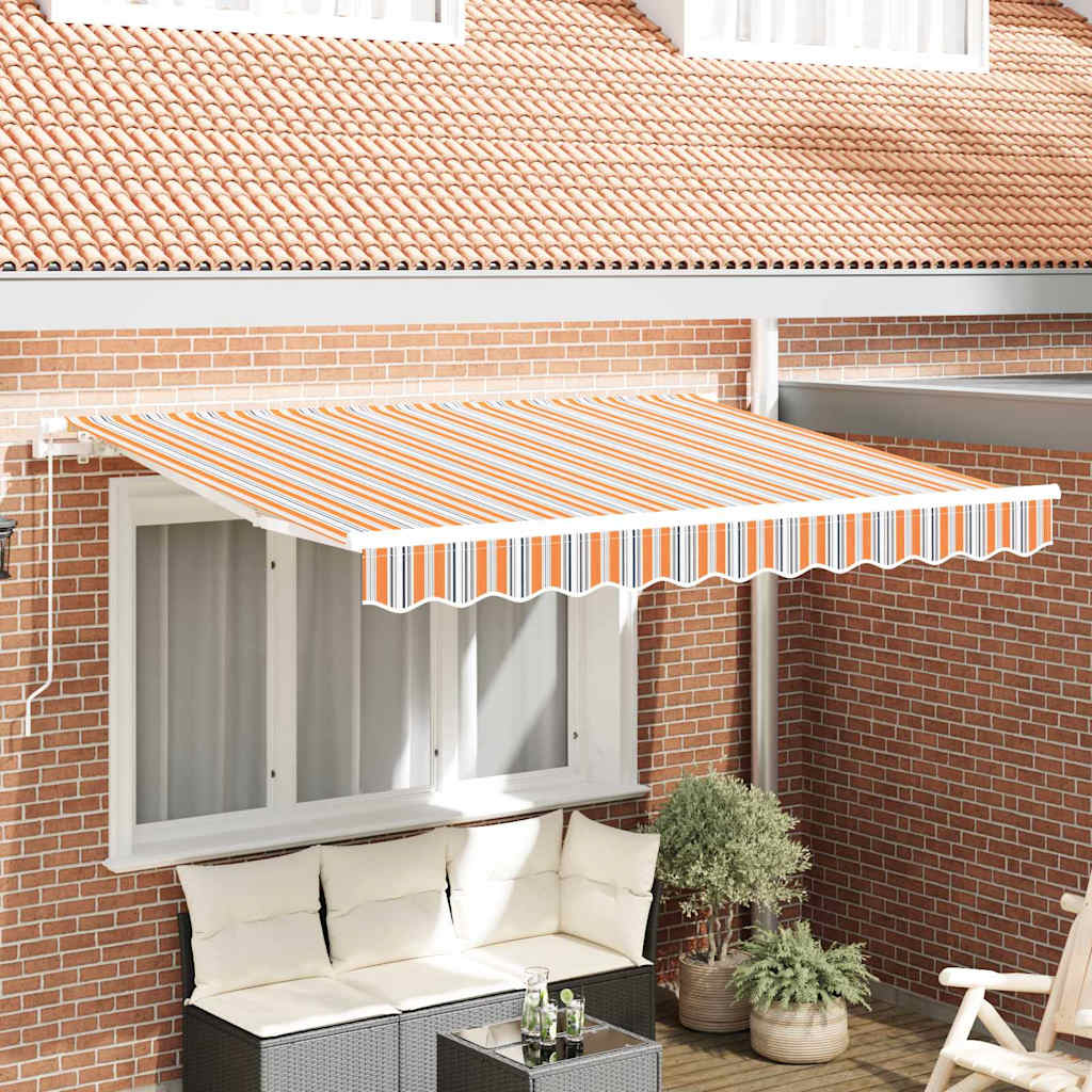 Einziehbare Markise Mehrfarbig 350 x 200 cm Stoff