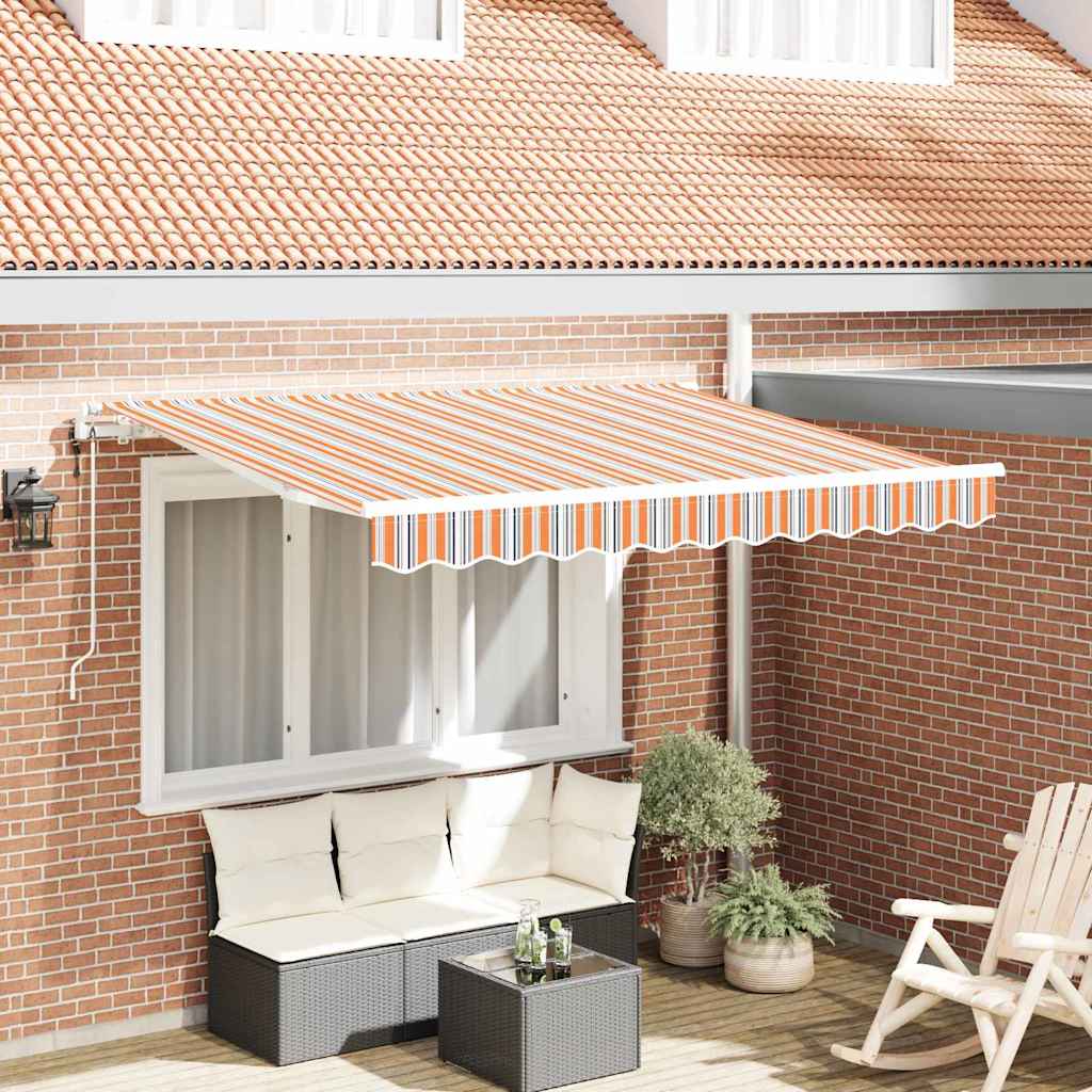 Einziehbare Markise Mehrfarbig 350 x 200 cm Stoff