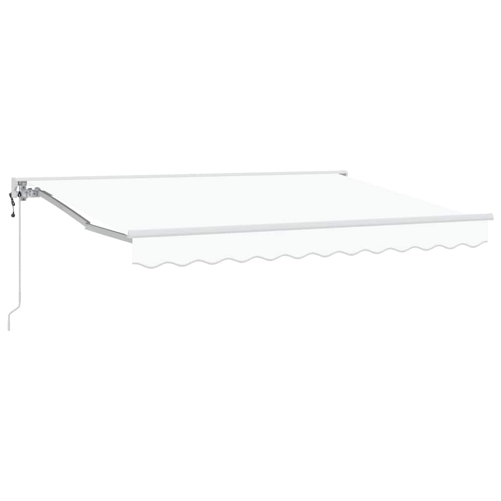 Markisenrahmen Weiß 350 x 200 cm Polyester mit PU-Beschichtung