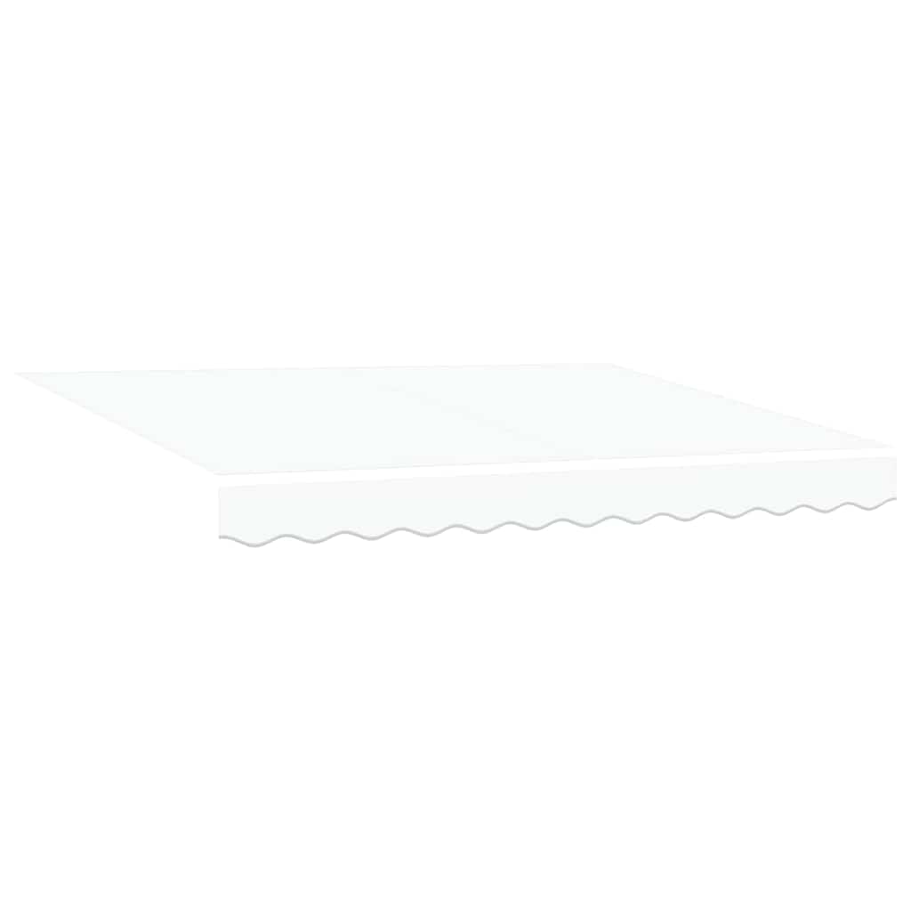 Einziehbare Markise Weiß 350 x 200 cm Stoff
