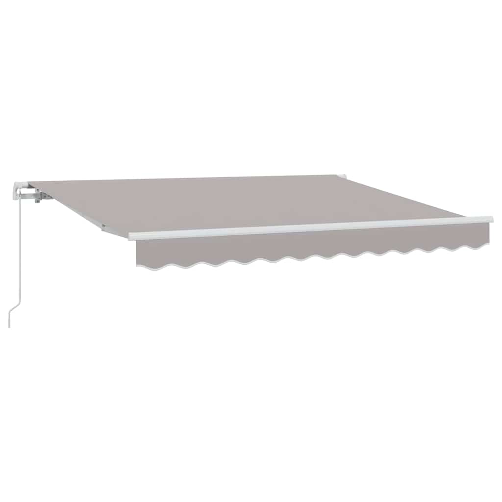 Einziehbare Markise Hellgrau 350 x 200 cm Stoff