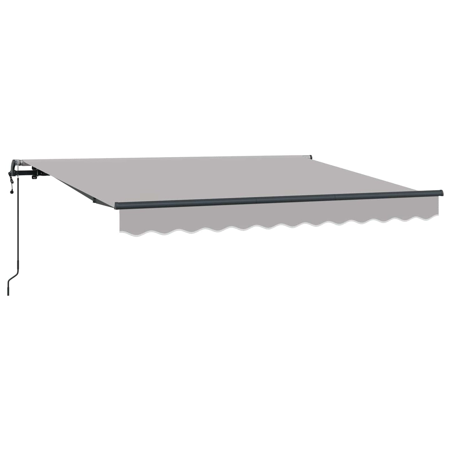 Einziehbare Markise Hellgrau 350 x 200 cm Stoff