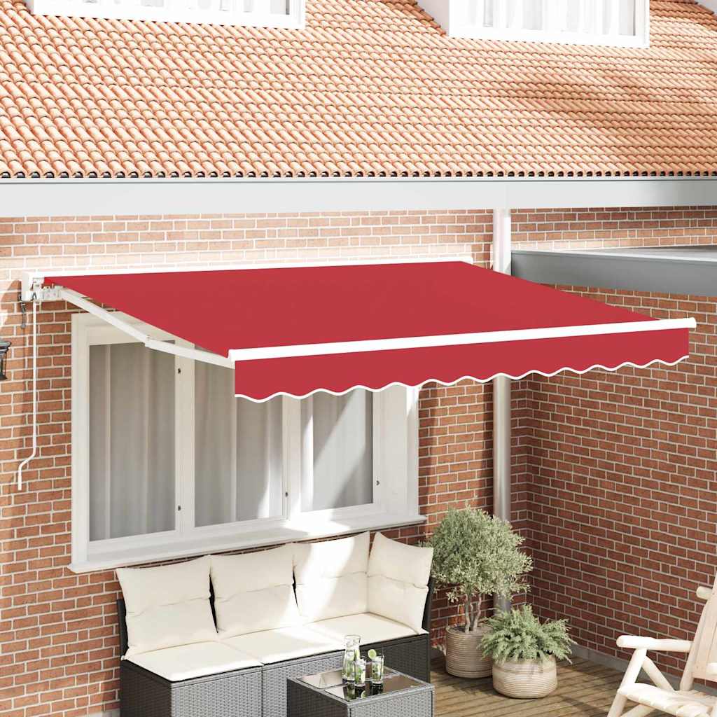 Markisenrahmen Rot 350 x 200 cm Polyester mit PU-Beschichtung