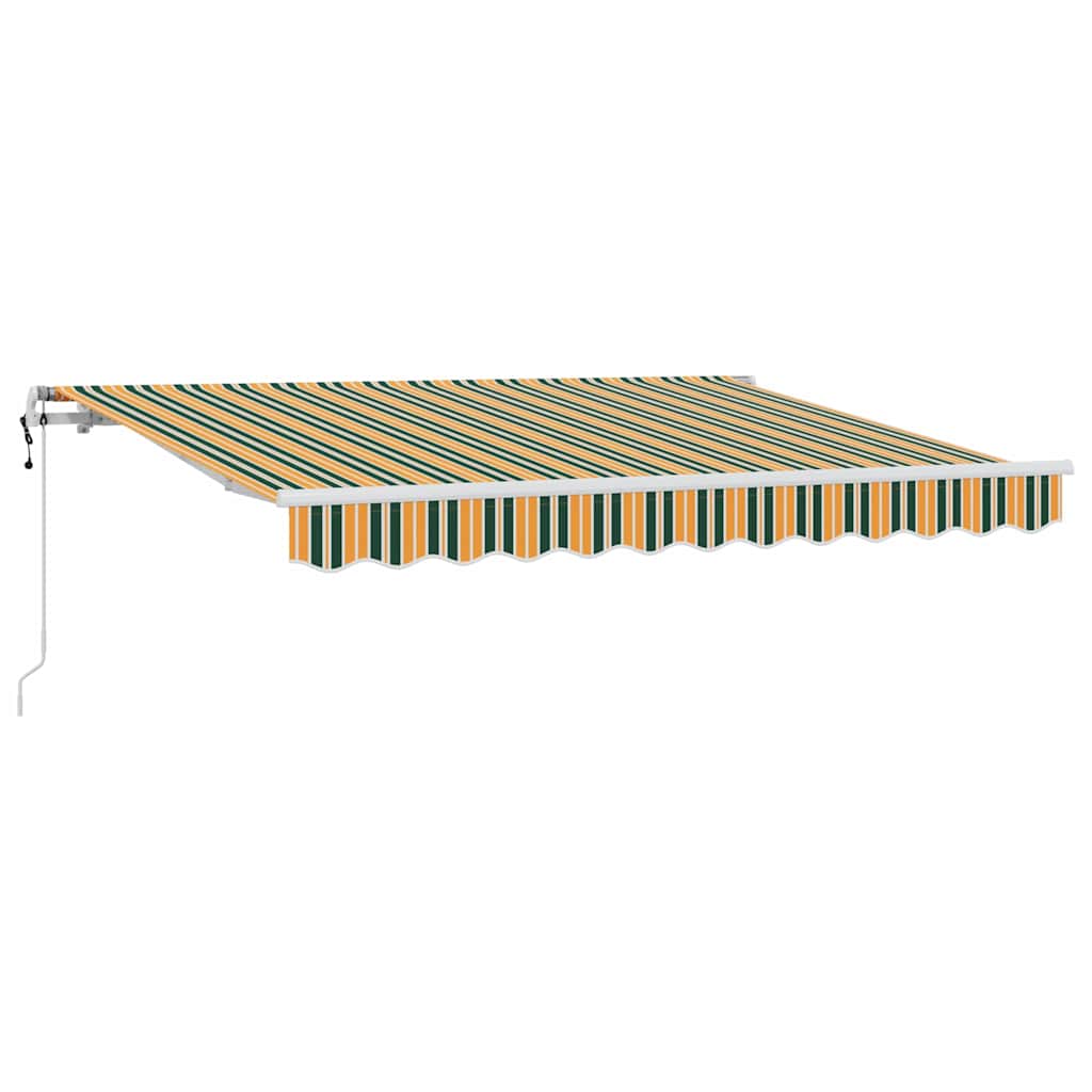 Einziehbare Markise Grün 350 x 200 cm Stoff