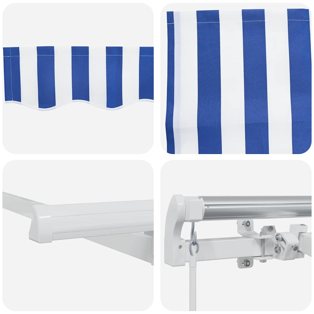 Einziehbare Markise Blau 400 x 200 cm Stoff