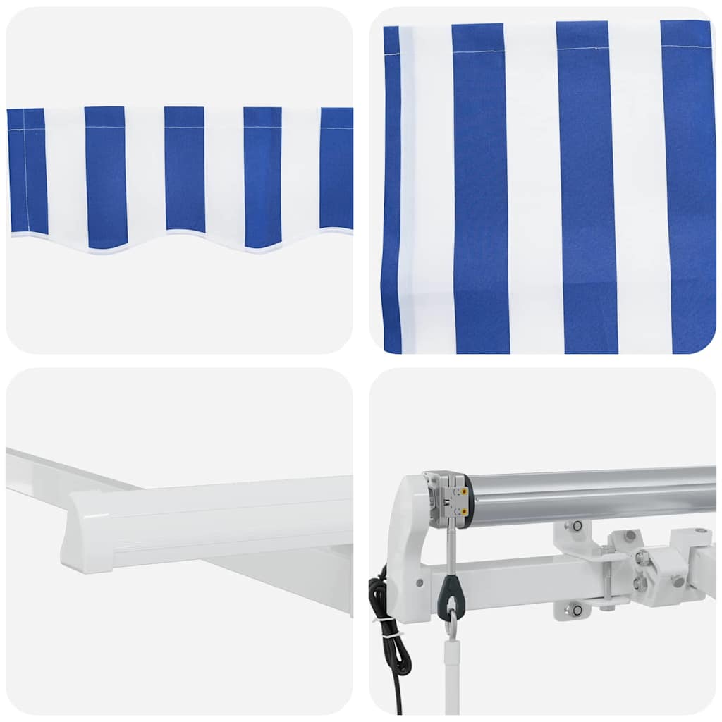 Einziehbare Markise Blau 400 x 200 cm Stoff