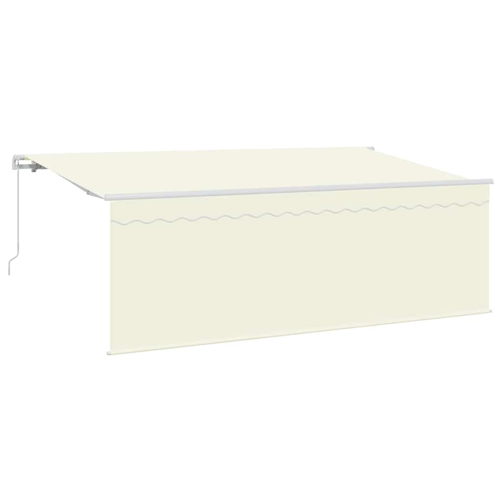 Einziehbare Markise Creme 400 x 200 cm Polyester und Aluminium