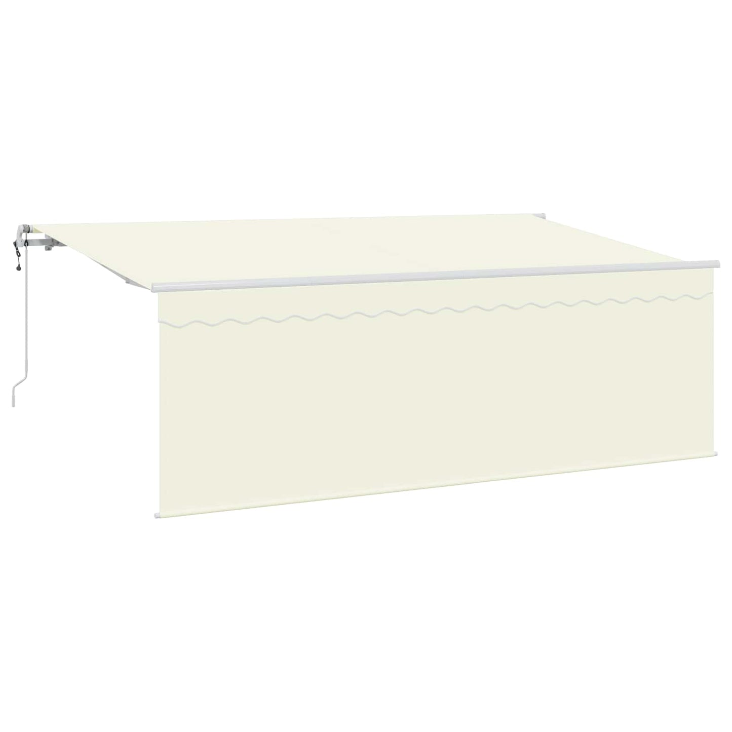 Einziehbare Markise Creme 400 x 200 cm Polyester und Aluminium
