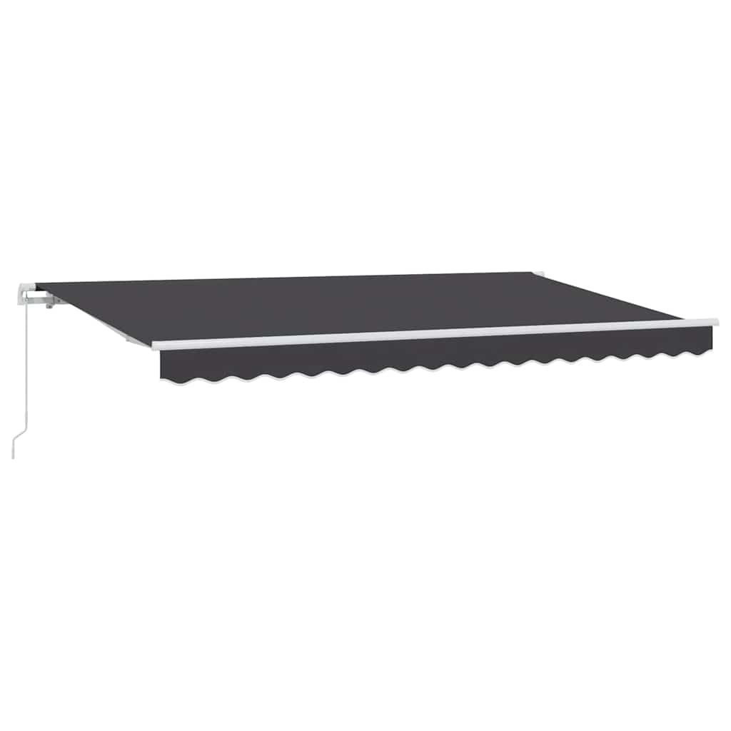 Einziehbare Markise Anthrazit 400 x 200 cm Stoff