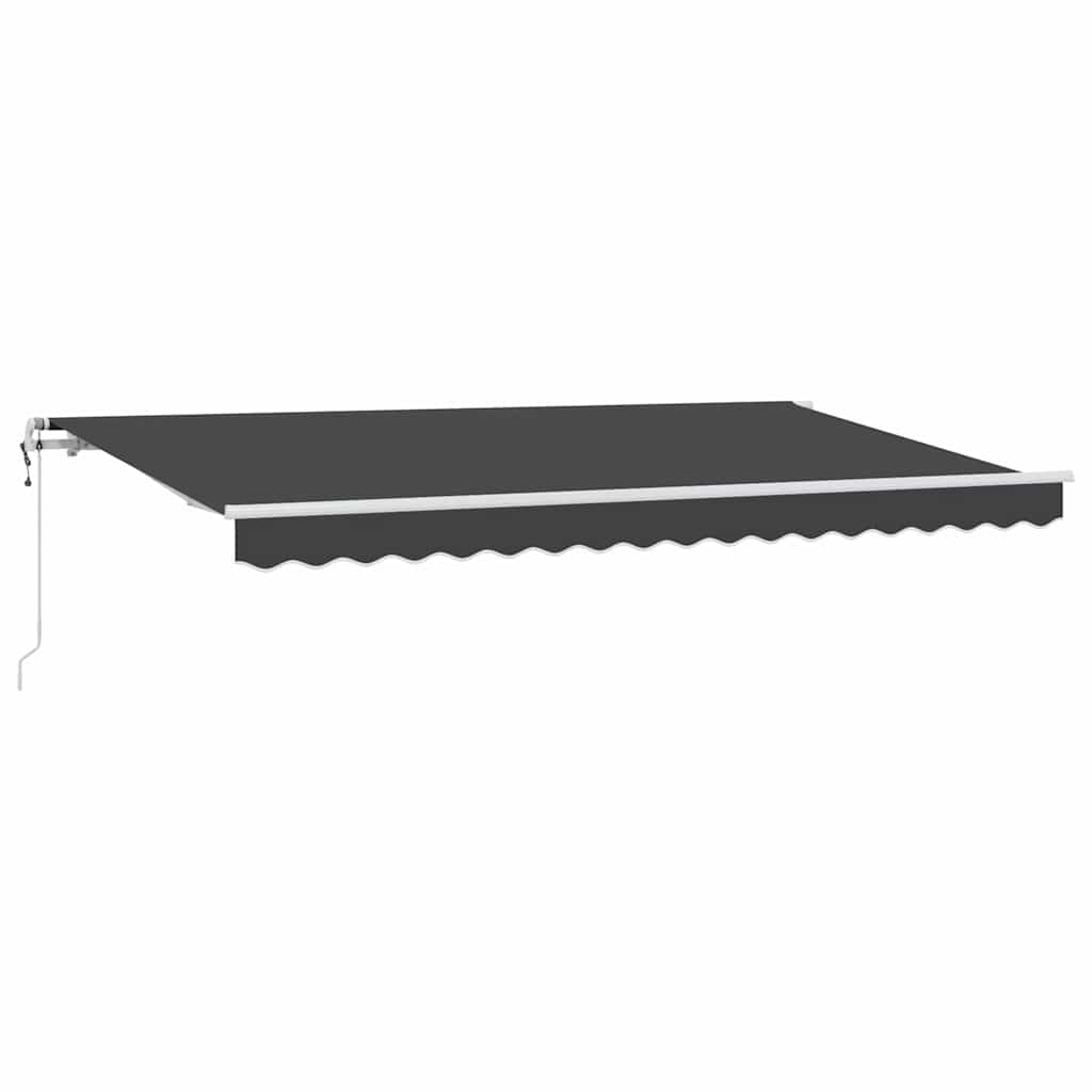 Einziehbare Markise Anthrazit 400 x 200 cm Stoff