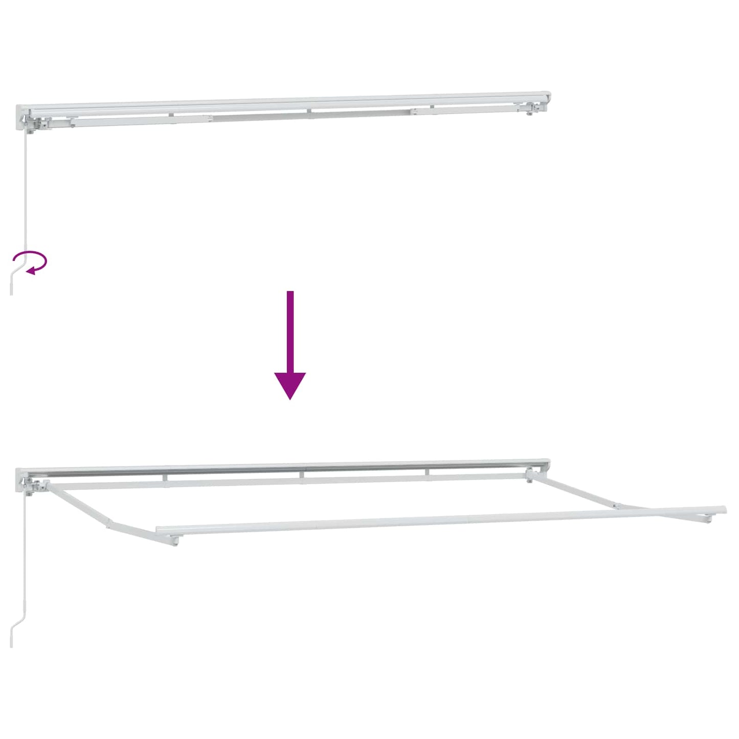 Einziehbare Markise Anthrazit 400 x 200 cm