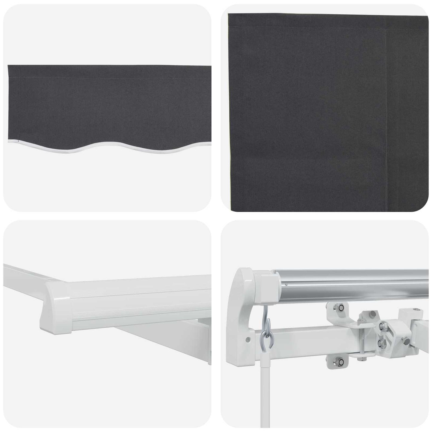 Einziehbare Markise Anthrazit 400 x 200 cm