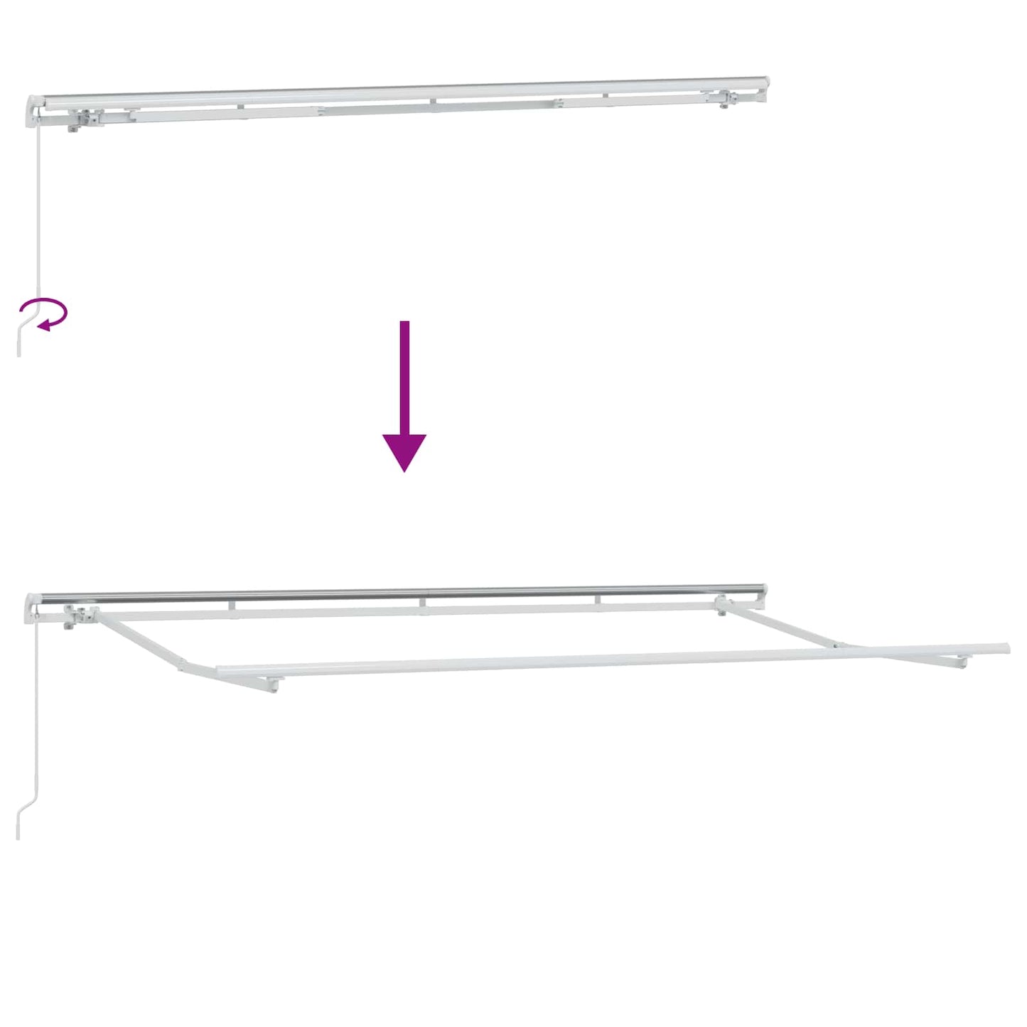 Einziehbare Markise Anthrazit 400 x 200 cm