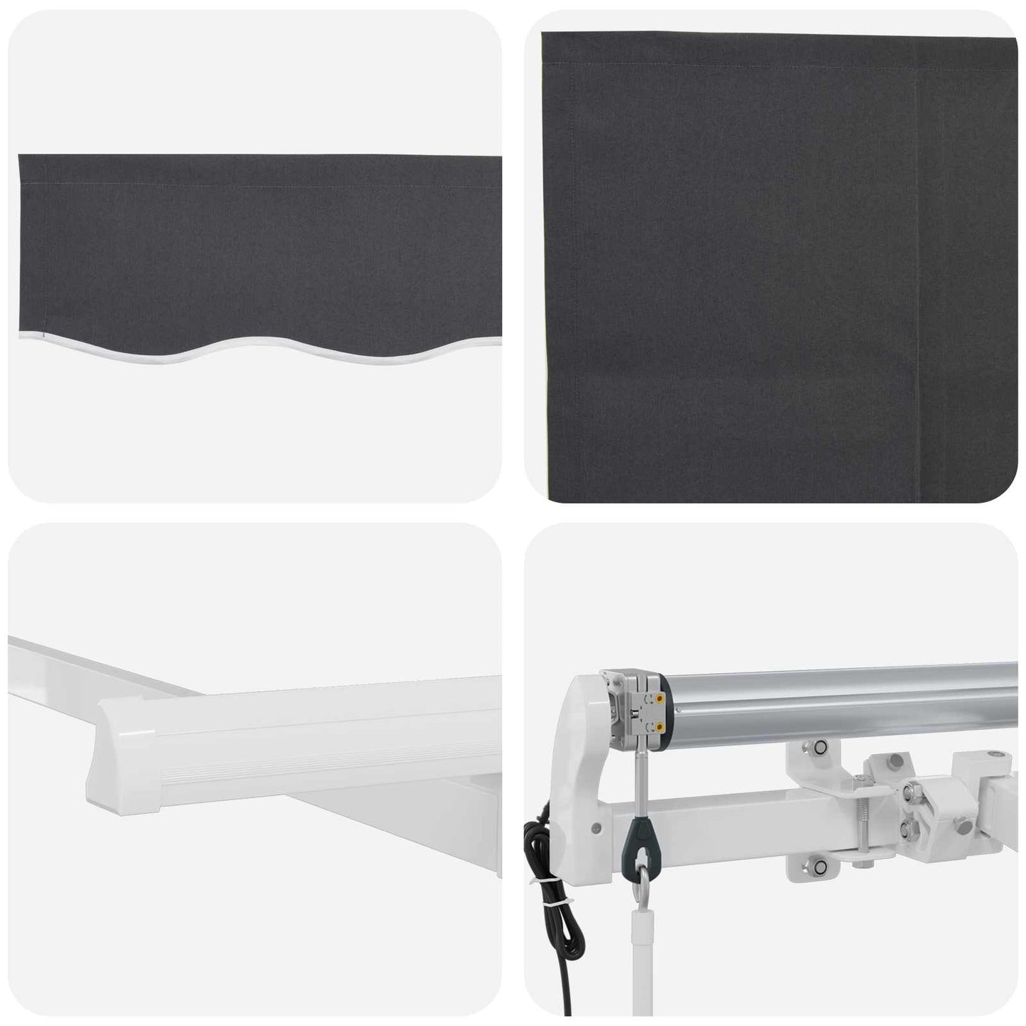 Einziehbare Markise Anthrazit 400 x 200 cm