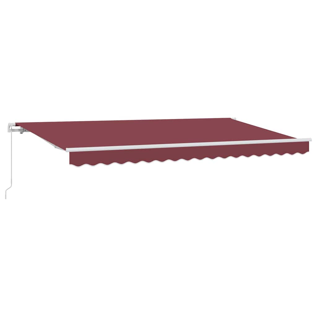 Einziehbare Markise Bordeauxrot 400 x 200 cm Stoff