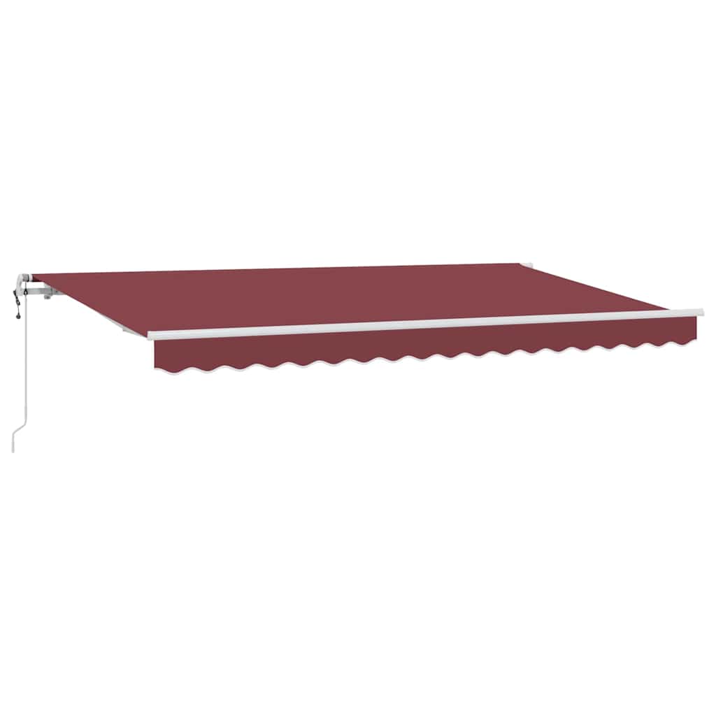 Einziehbare Markise Bordeauxrot 400 x 200 cm Stoff