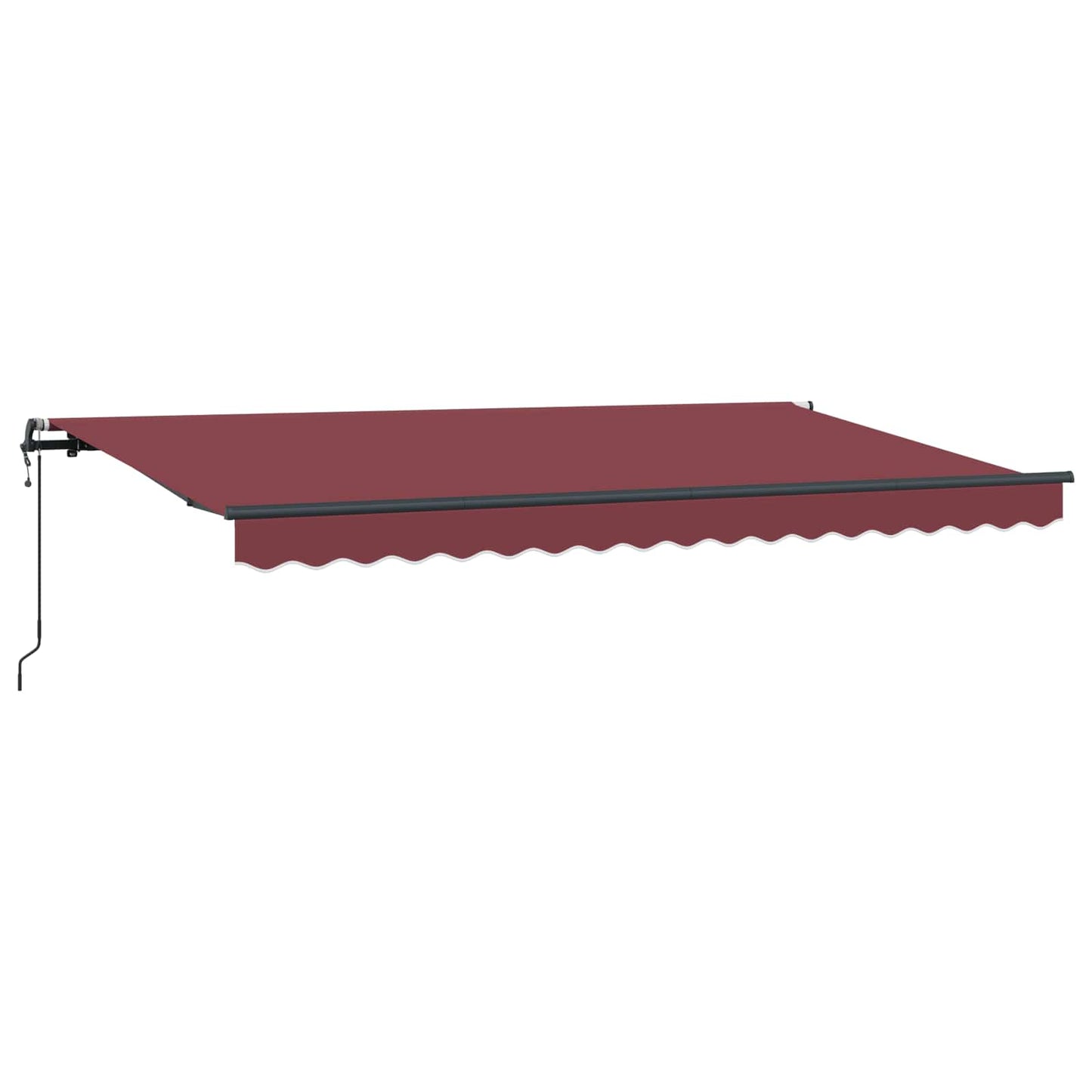 Einziehbare Markise Bordeauxrot 400 x 200 cm Stoff