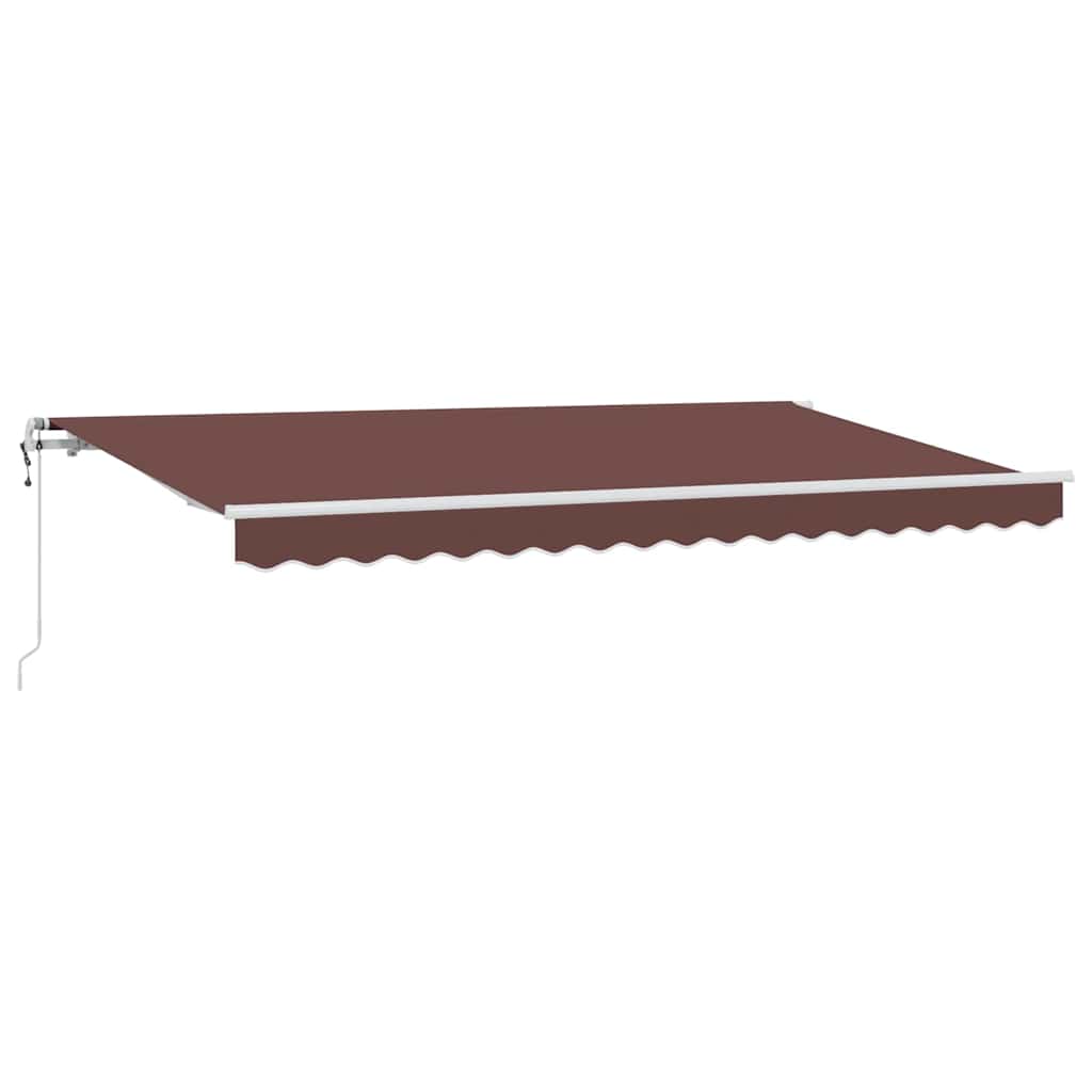 Einziehbare Markise Braun 400 x 200 cm Stoff