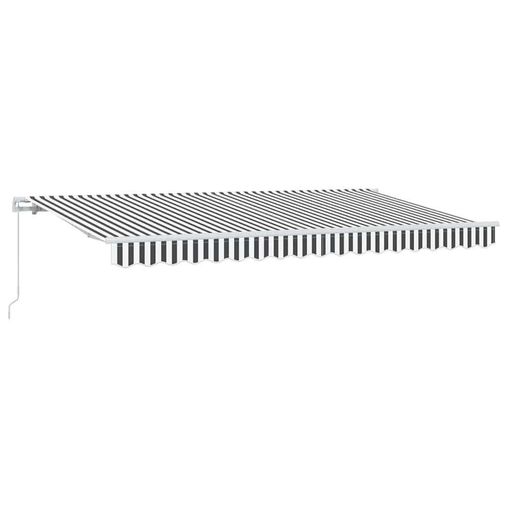 Einziehbare Markise Anthrazit 400 x 200 cm Stoff