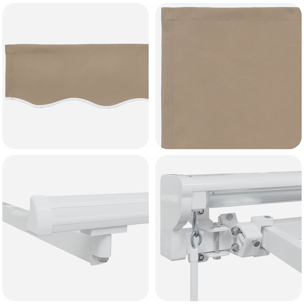 Markisenrahmen Beige 400 x 200 cm Polyester mit PU-Beschichtung