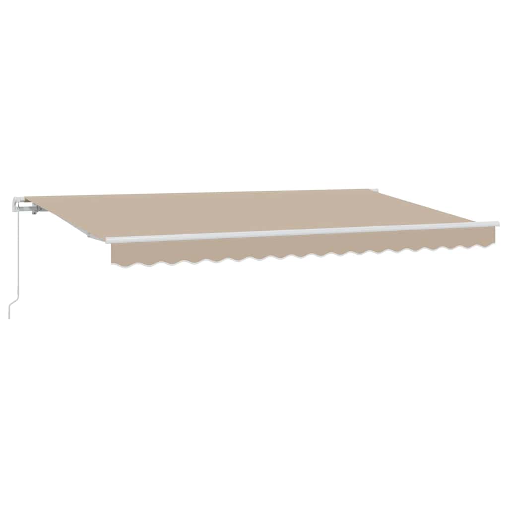 Einziehbare Markise Beige 400 x 200 cm Stoff