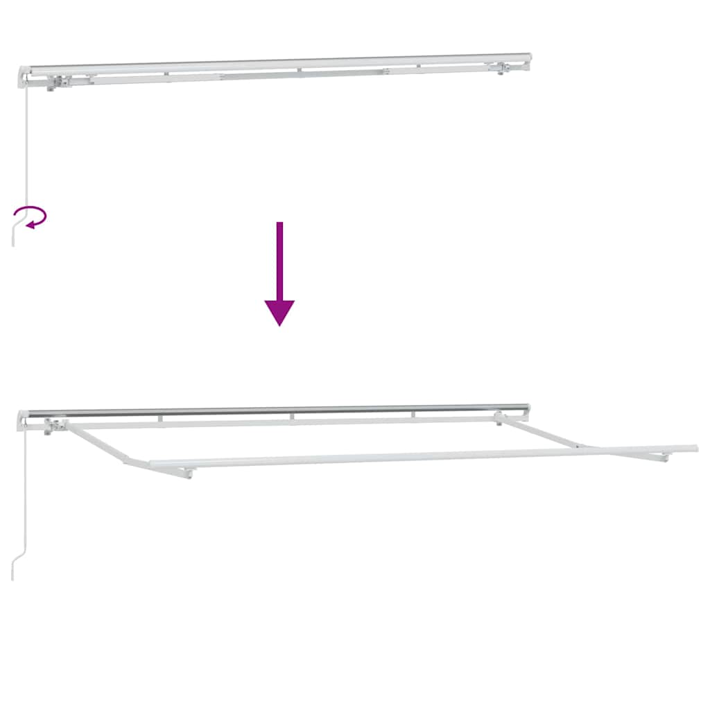 Einziehbare Markise Beige 400 x 200 cm Stoff