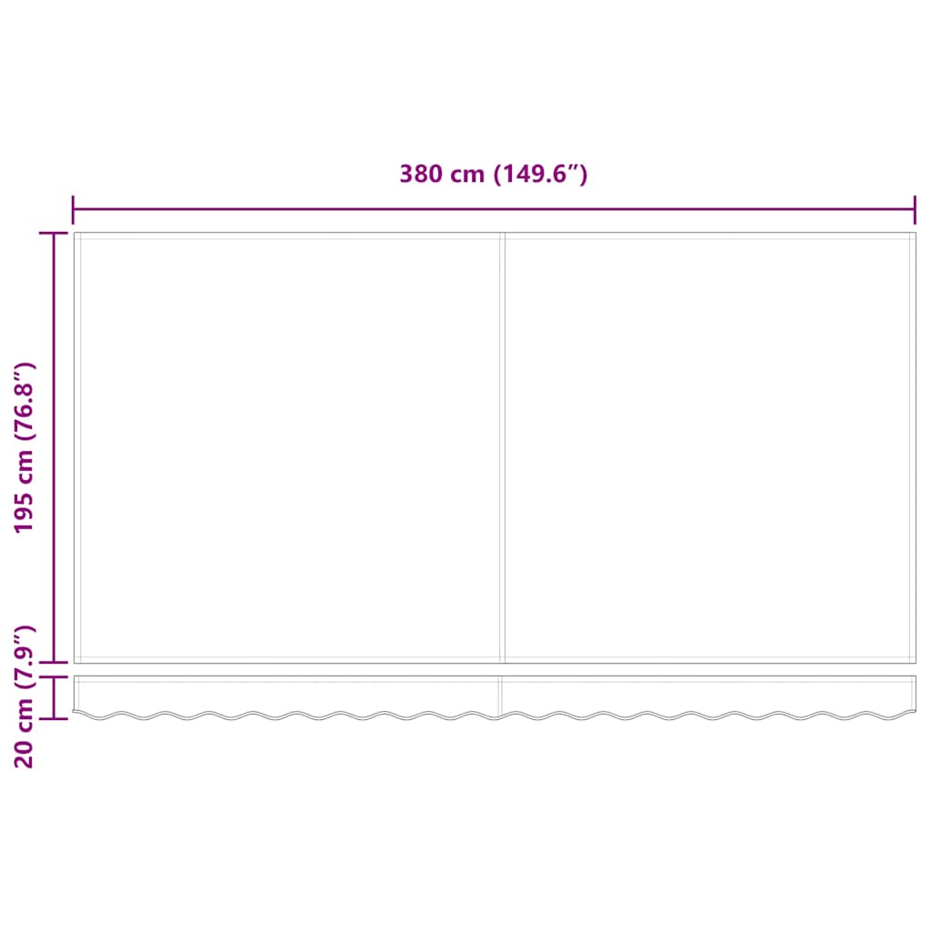 Einziehbare Markise Beige 400 x 200 cm Stoff