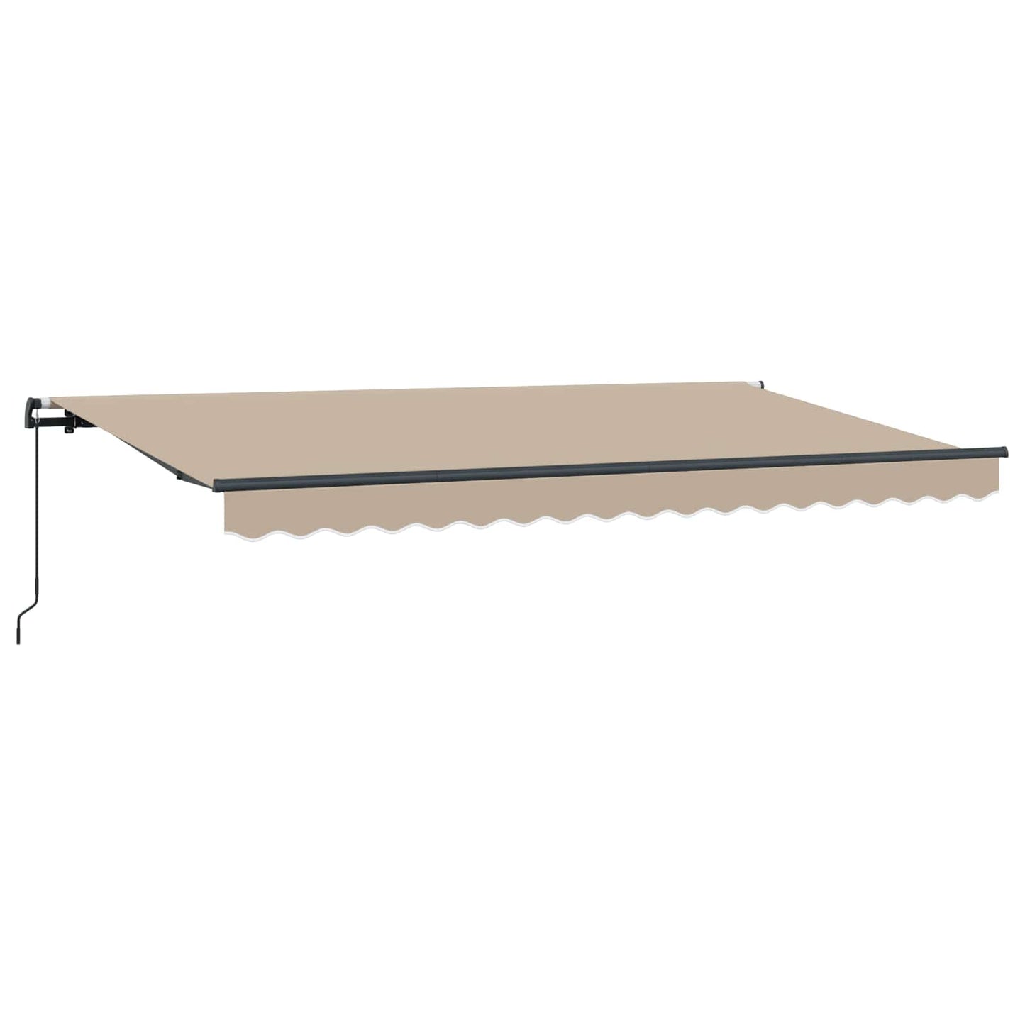 Einziehbare Markise Beige 400 x 200 cm Stoff