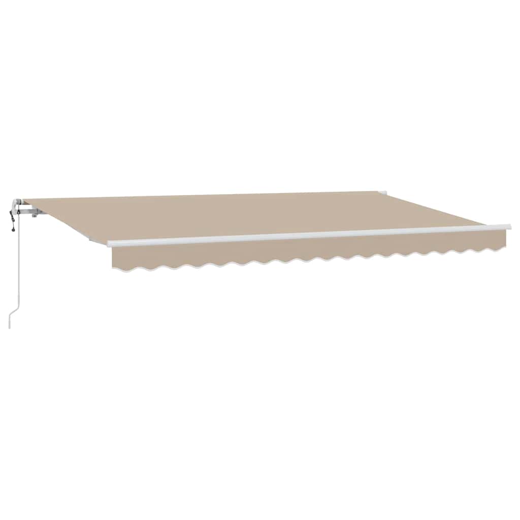 Einziehbare Markise Beige 400 x 200 cm Stoff