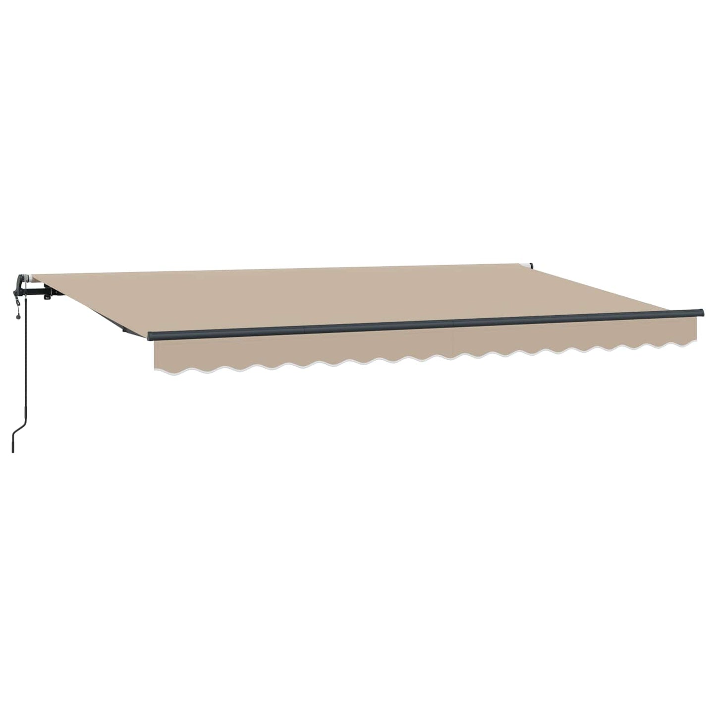 Einziehbare Markise Beige 400 x 200 cm Stoff