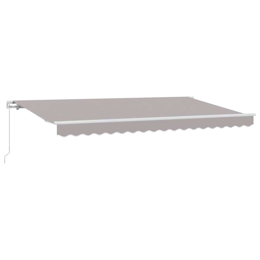 Einziehbare Markise Hellgrau 400 x 200 cm Stoff