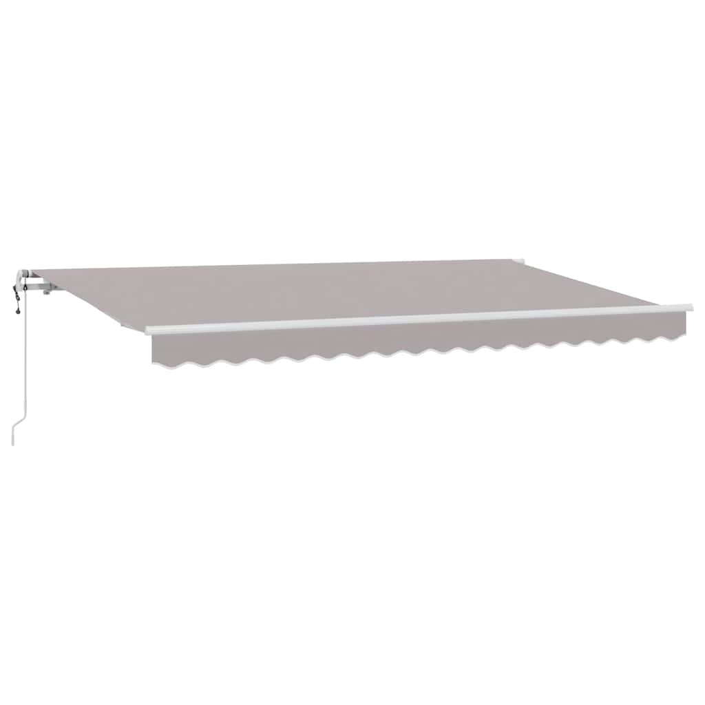 Einziehbare Markise Hellgrau 400 x 200 cm Stoff