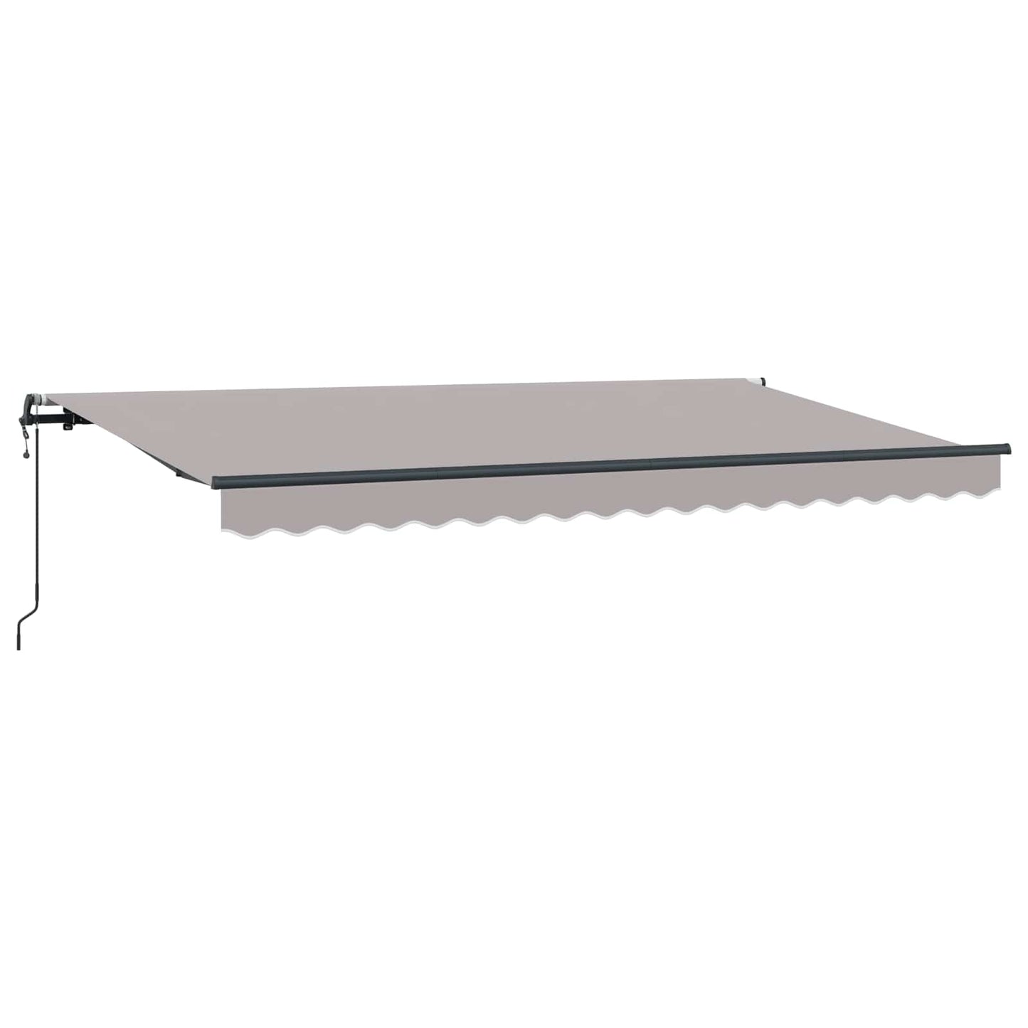 Einziehbare Markise Hellgrau 400 x 200 cm Stoff