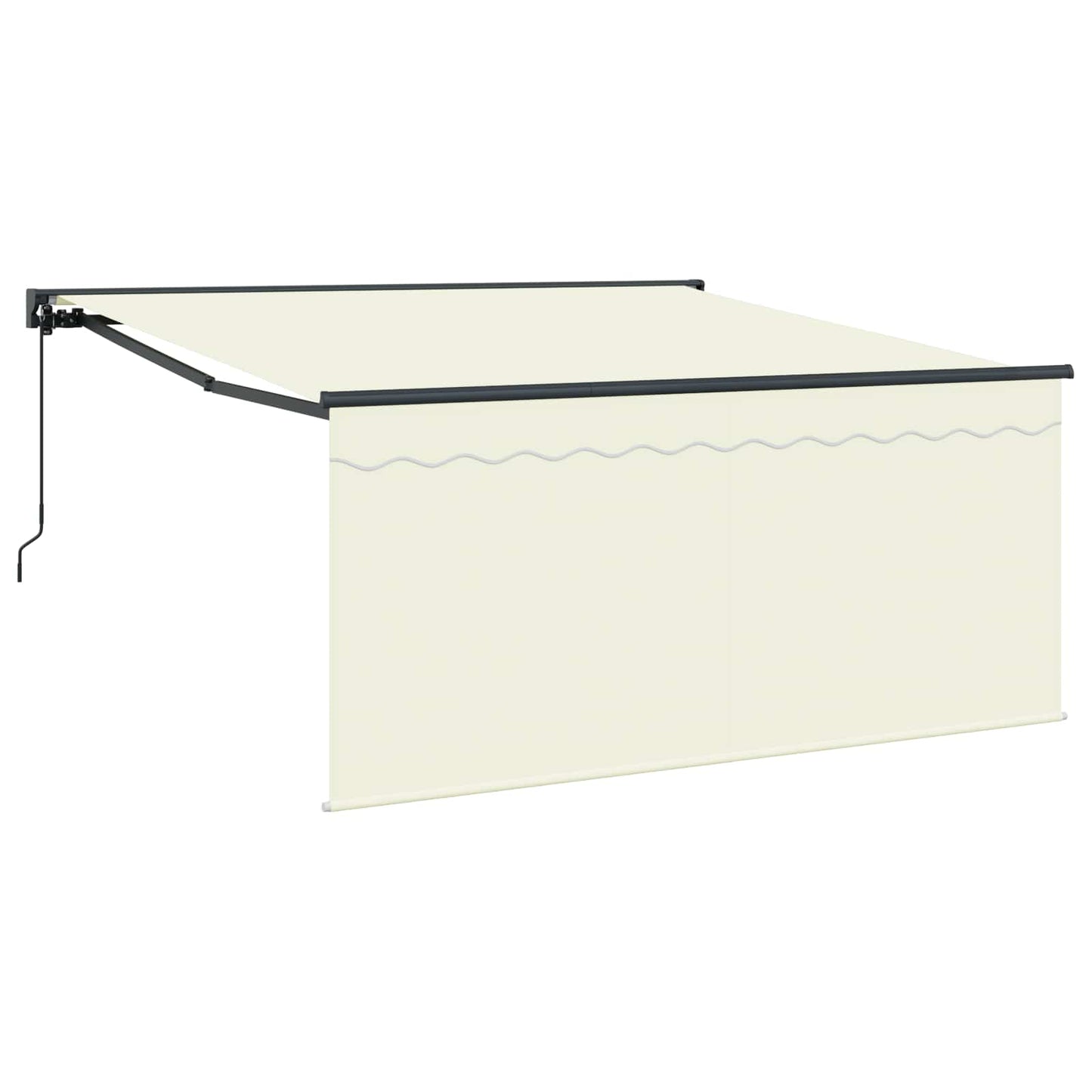 Einziehbare Markise Creme 300 x 250 cm Polyester und Aluminium