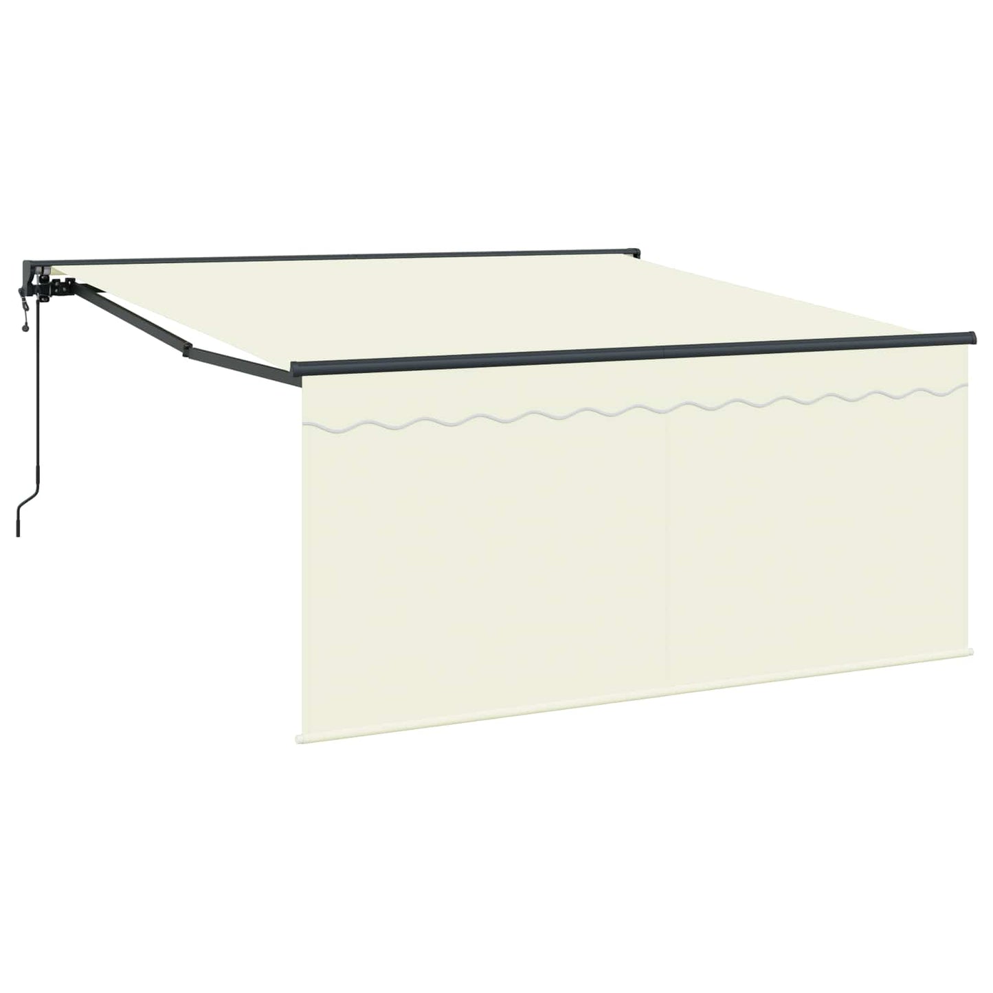 Einziehbare Markise Creme 300 x 250 cm Polyester und Aluminium