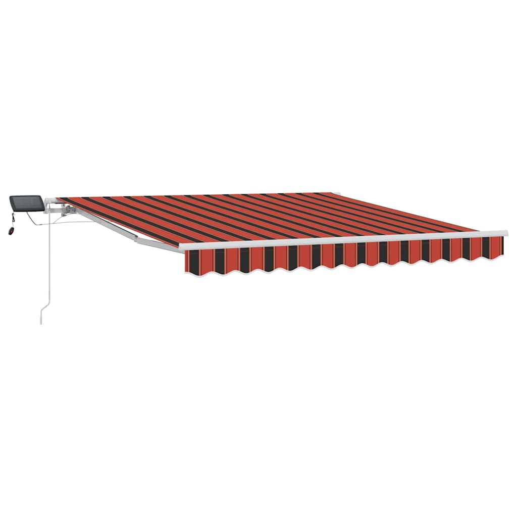 Einziehbare Markise Orange und Braun 300 x 250 cm