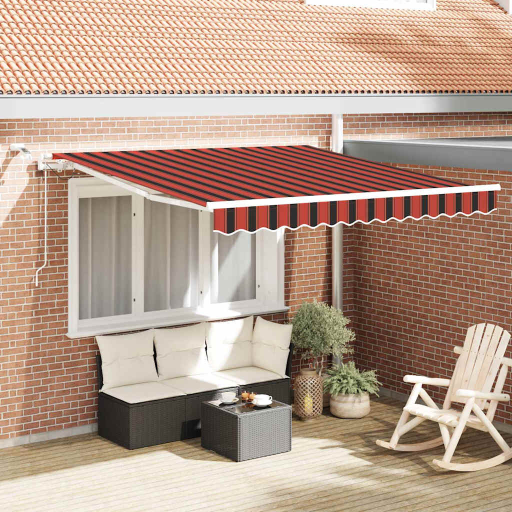 Einziehbare Markise Orange und Braun 300 x 250 cm