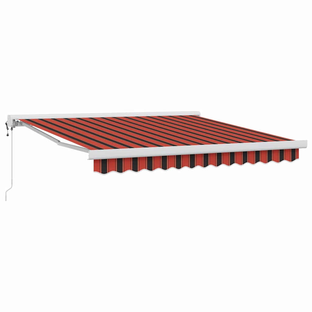 Markise Orange und Braun 300 x 250 cm Polyester und Aluminium