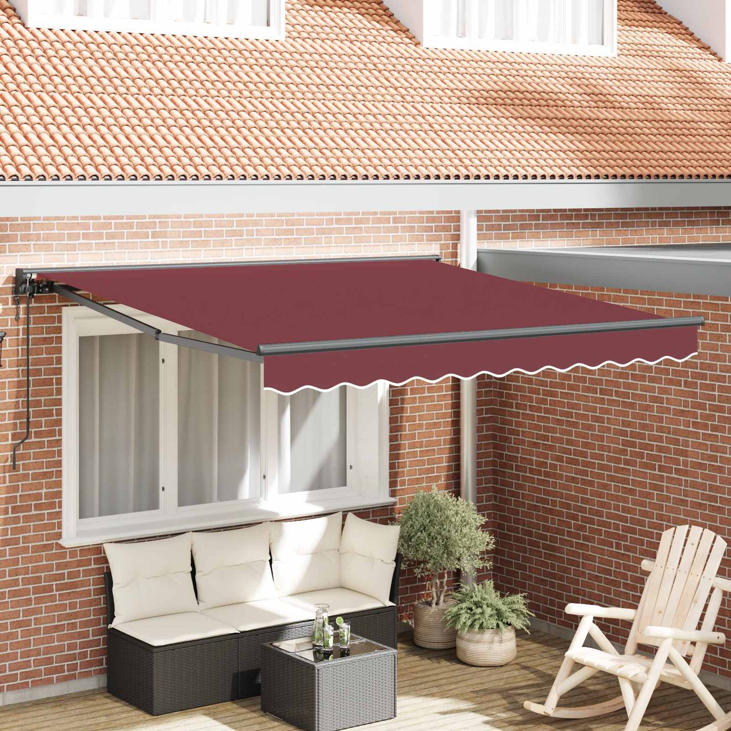 Markisenrahmen Bordeauxrot 300 x 250 cm