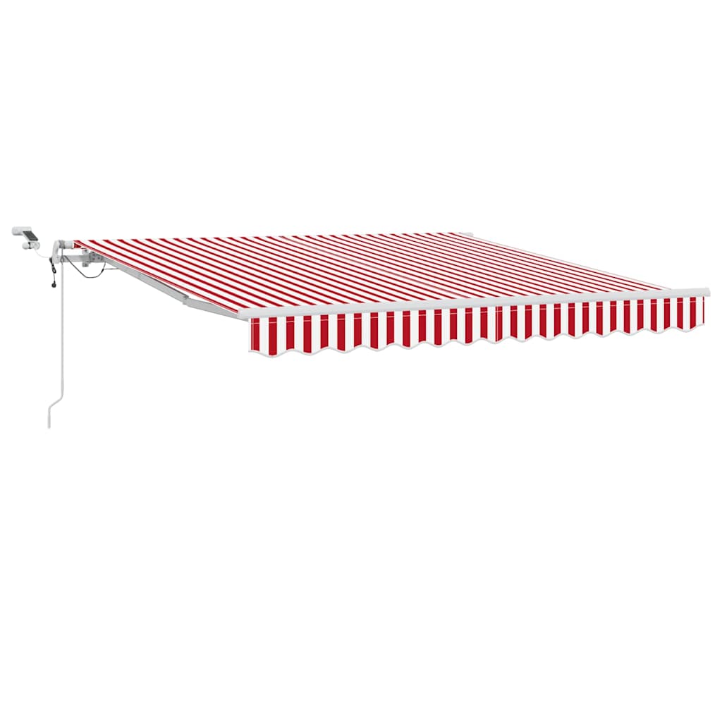 Einziehbare Markise Rot und Weiß 300 x 250 cm