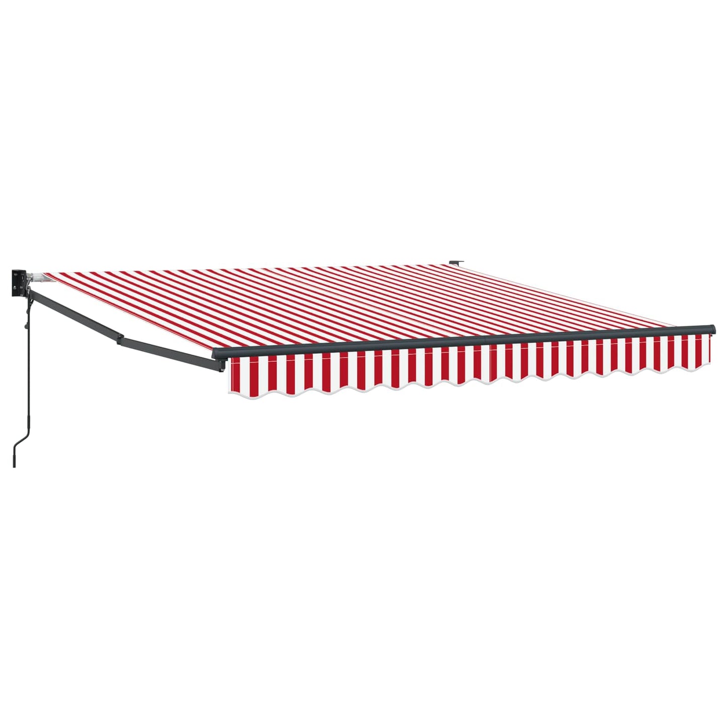 Einziehbare Markise Rot und Weiß 300 x 250 cm