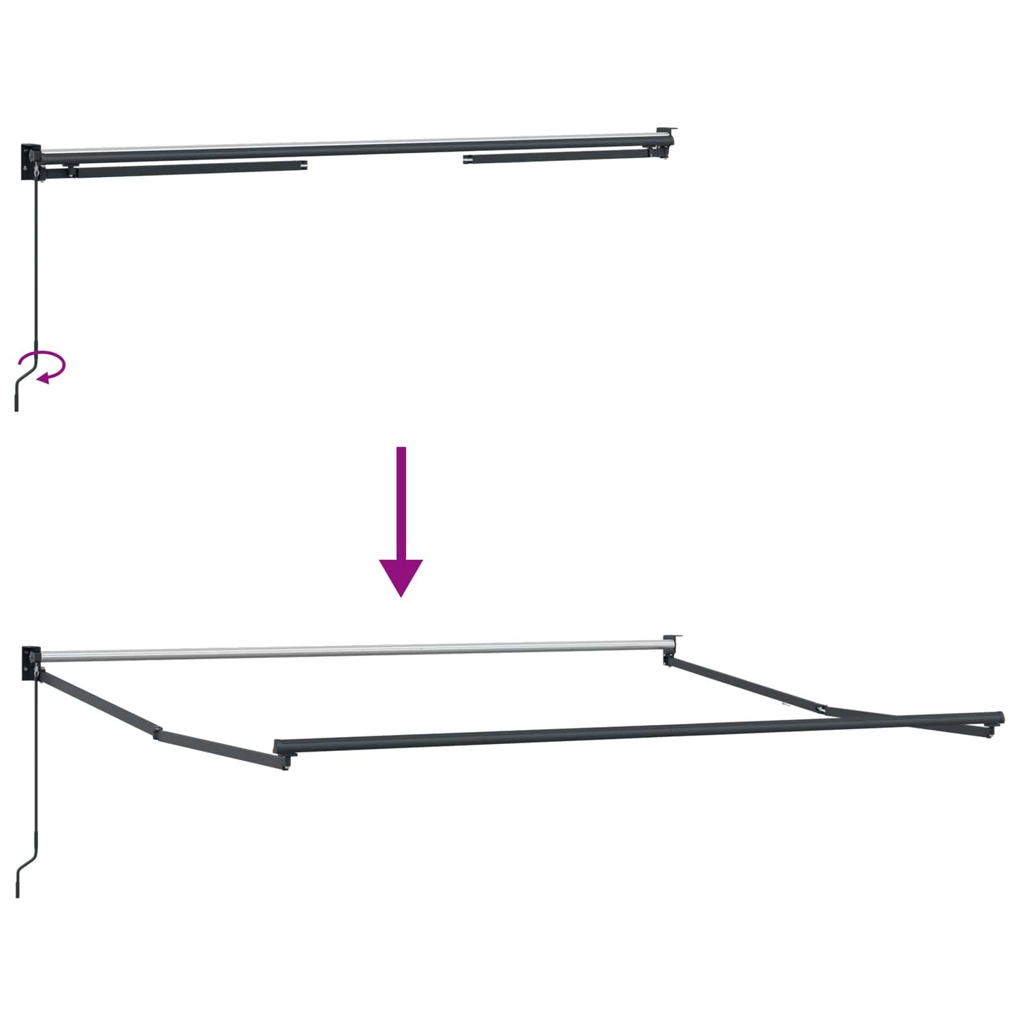 Markise Mehrfarbig 300 x 250 x 165 cm Polyester