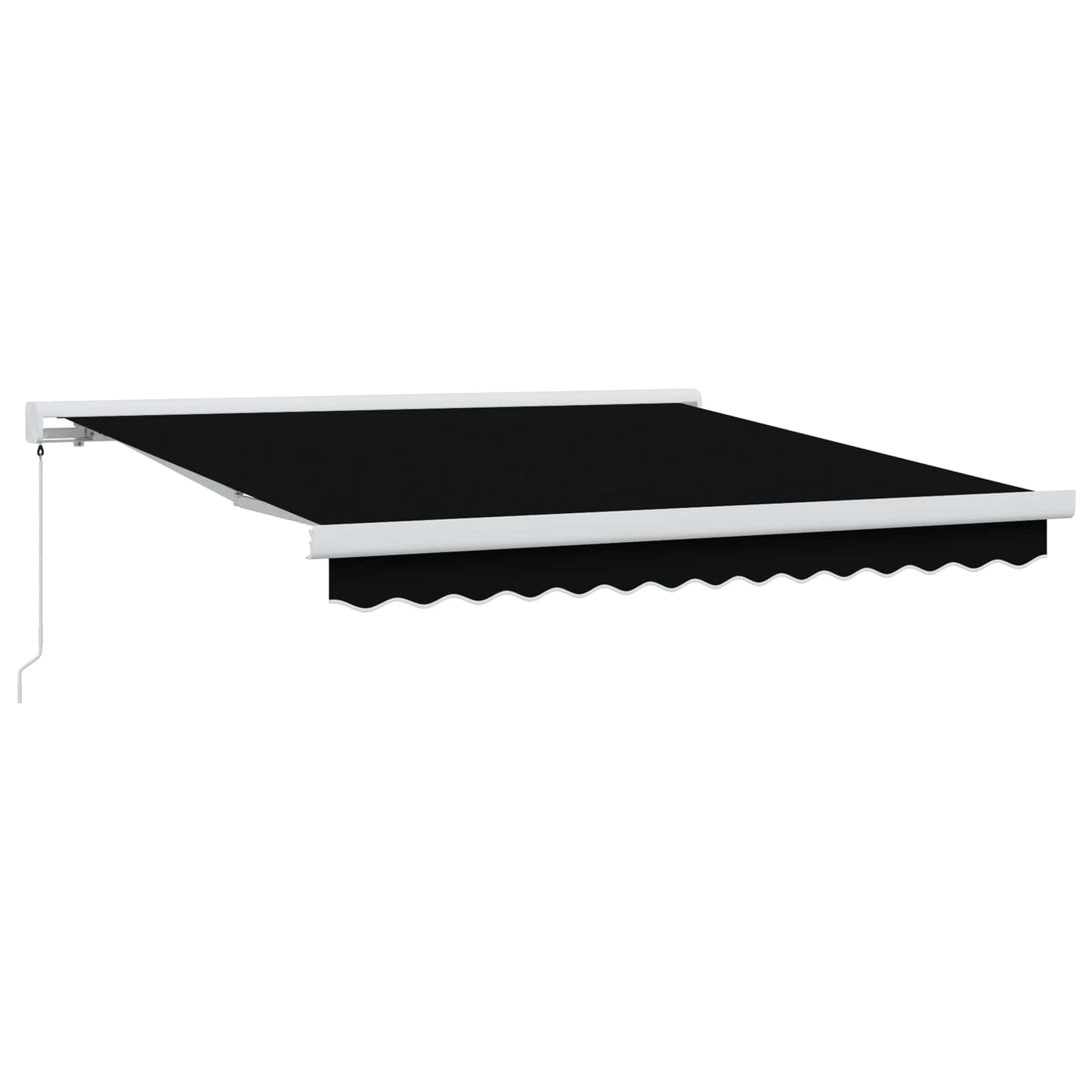 Einziehbare Markise Schwarz 300 x 250 cm Stoff und Metall