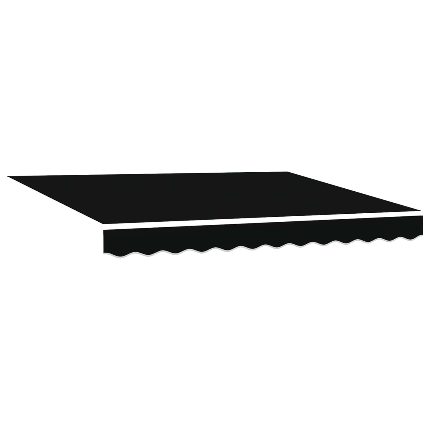 Einziehbare Markise Schwarz 300 x 250 cm Stoff und Metall