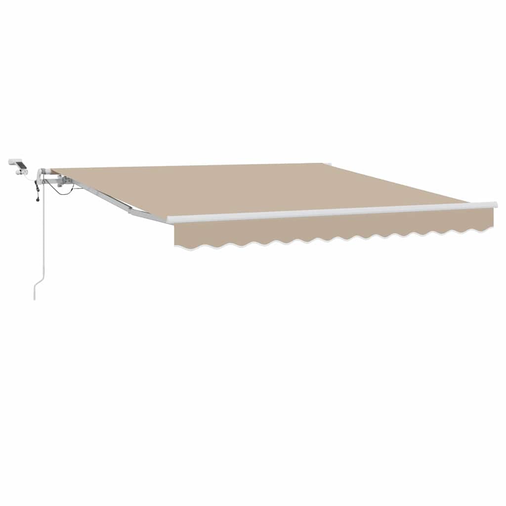 Einziehbare Markise Beige 300 x 250 cm Polyester und Metall