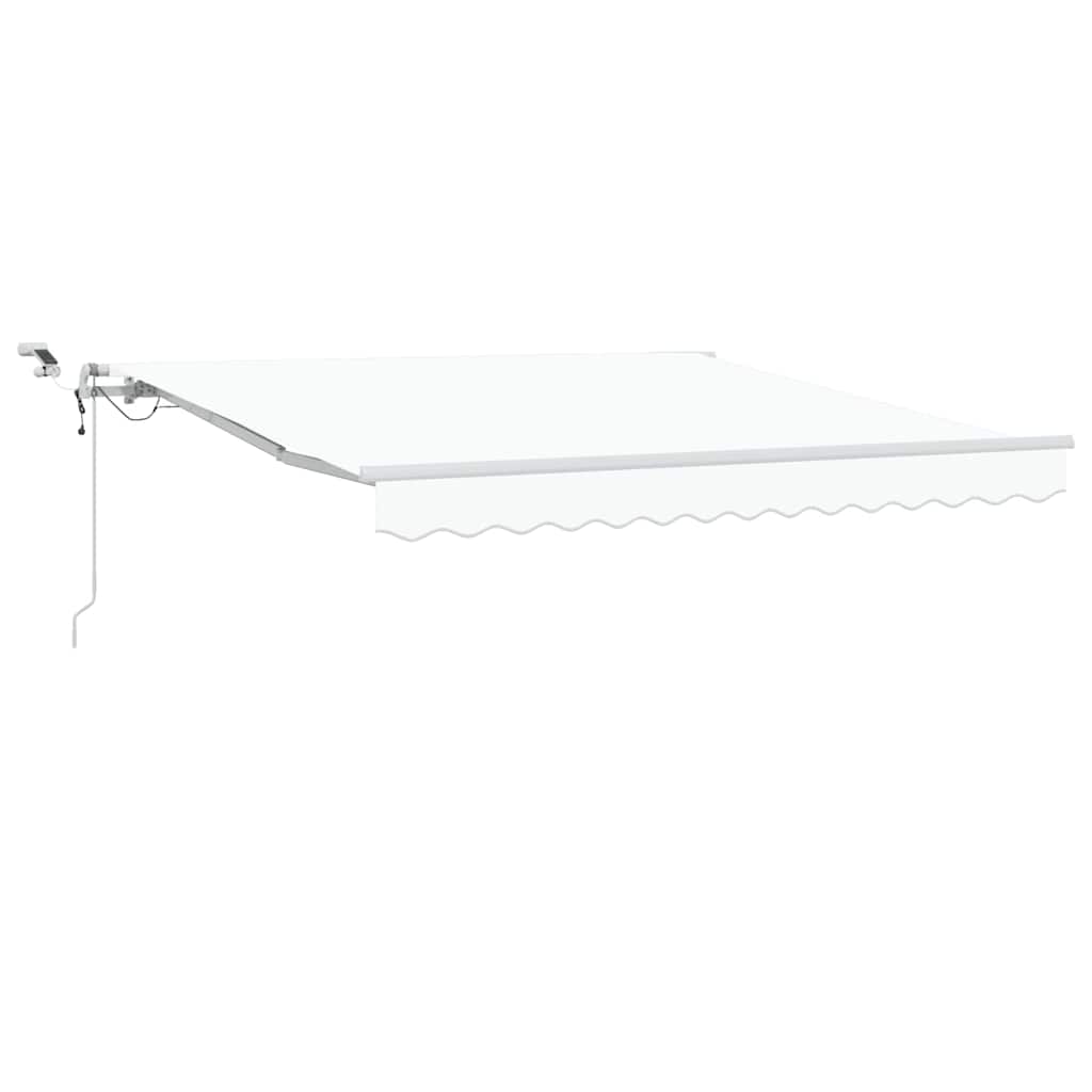 Einziehbare Markise Weiß 300 x 250 cm Polyester und Metall